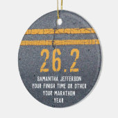 写真：バックマラソン走者26.2記念メダル セラミックオーナメント (左)