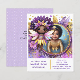 写真 バースデー リトル ブラック フェアリー アフリカン パープル