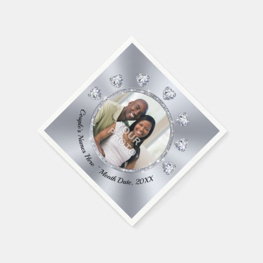 写真、パーソナライズされたのNapkins BULK、3サイズ スタンダードカクテルナプキン (角)