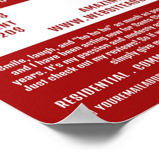 写真：パーソナライズされたサンタクロース・エンターテイナー ポスター (角)