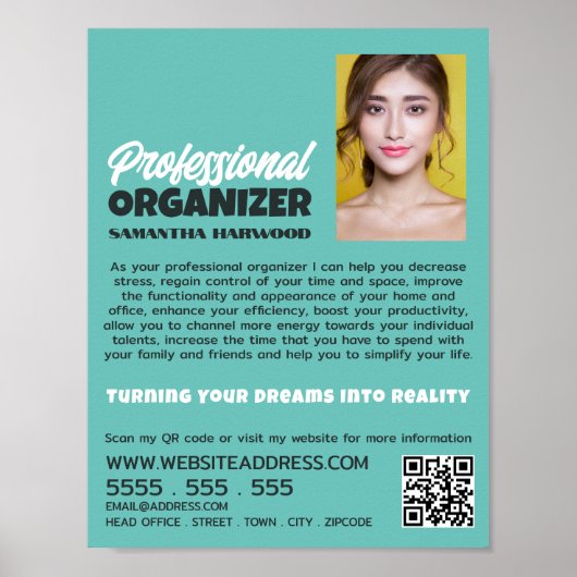 写真、パーソナライズされたプロフェッショナル開催者 ポスター (正面)