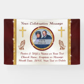 写真、パーソナライズされた教会の壁用バナー 横断幕 (横)