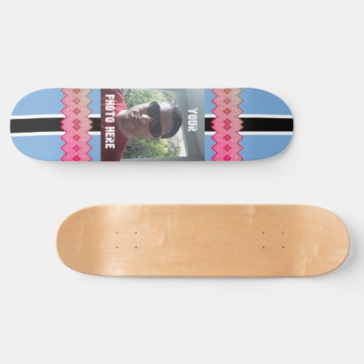 写真/パーソナライズされた文字レーシングストリップ スケートボード (横)