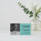 写真、パーソナライズされた理科講師、先生 名刺 (スタンド正面)