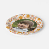 写真「パーソナライズされた1」レインボー&サンシャイン ペーパープレート (アングル)