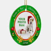 写真、パーソナライズな犬のクリスマスツリーのオーナメント セラミックオーナメント (右)