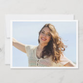 写真 ヒマワリ ユーカリ 卒業パーティー 招待状 (裏面)