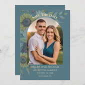 写真 ヒマワリ 国 優雅さ セーブザデート (正面/裏面)