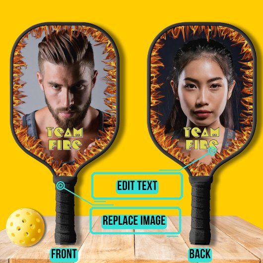 写真:ファイアピックボール・パドル ピックルボールラケット