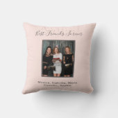 写真 フレンド 永久に ローズゴールド ピンク 名前 クッション (裏面)