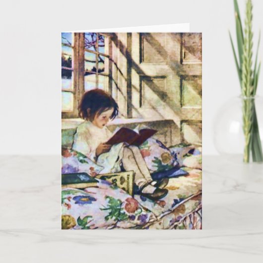 写真・ブックス・イン・ウィンターby Jessie Willcox Smith カード (正面)