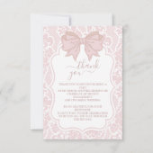 写真 ブッシュ ピンク シノワーズリー フラワーブライダルシャワー サンキューカード (正面)