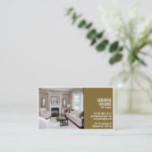 写真-ブラウンが付いている割れた足場 名刺 (スタンド正面)