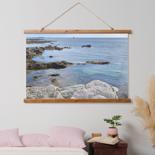 写真：ブルー海ショアネイチャー屋外美しい 吊り下げ型タペストリー (寝室)