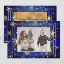 写真 ブルー ゴールド スノーフレーク クリスマス  Xmas  ホリデー