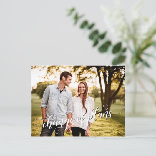 写真+プランの変更が延期され結婚た ポストカード (スタンド正面)