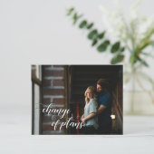 写真+プランの変更が延期され結婚た ポストカード (スタンド正面)