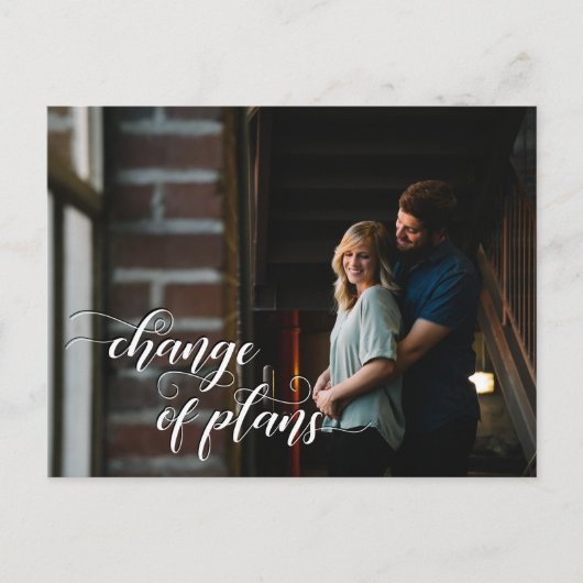 写真+プランの変更が延期され結婚た ポストカード (正面)