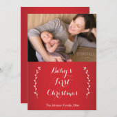 写真 ベイビーの初めてのクリスマスカード シーズンカード (正面/裏面)