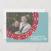 写真 – ベリーリース赤ティール(緑がかった色) – 円 シーズンカード (正面)