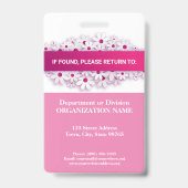 写真 ボランティア 陽気な 白い デイジー ピンク バッジ (裏面)