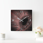 写真、マクロ スクエア壁時計 (ホーム)