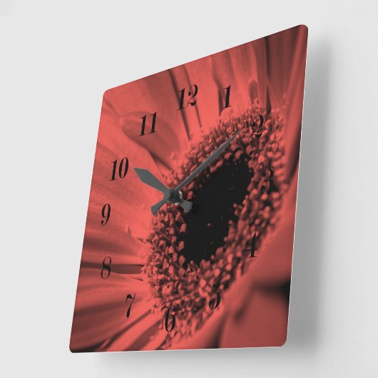 写真、マクロ スクエア壁時計 (傾斜)