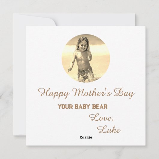 *～* 写真 ママベア  Ap72 優しい母の日のカード シーズンカード (裏面)