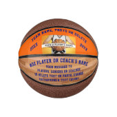 写真、ミニバパーソナライズされたスケットボール、色の変更 ミニバスケットボール (正面)