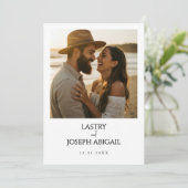 写真 ミニマリスト セーブ・ザ・デート 招待状 (スタンド正面)