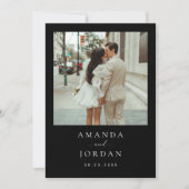 写真 ミニマリスト Save the Date 招待状 (正面)