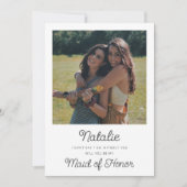 写真 メイドオブオナー プロポーズ フラット カード (正面)