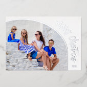 写真 メリークリスマス スクリプト 箔シーズンカード (正面)