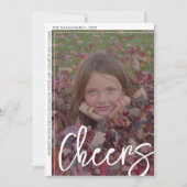 写真 – モダン垂直の白のオフセッ縁どトの応援 シーズンカード (正面)