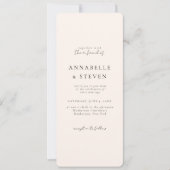 写真， モダン,ミニマルベージュ，写真結婚の 招待状 (正面)