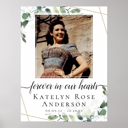 写真 ユーカリ お別れ会 歓迎ボード ポスター (正面)