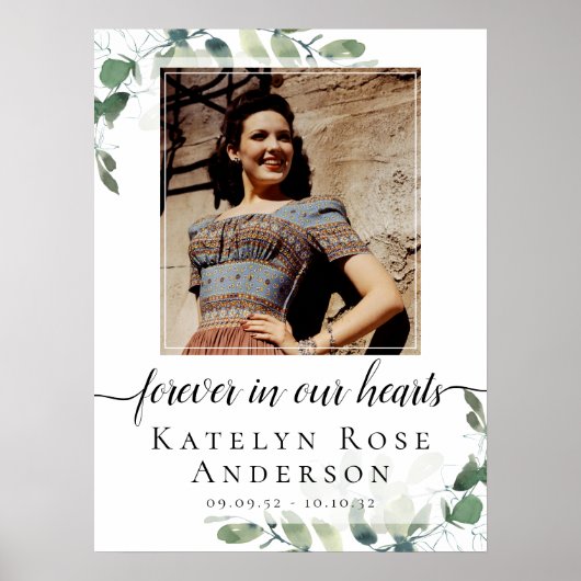 写真 ユーカリ お別れ会 歓迎ボード ポスター (正面)