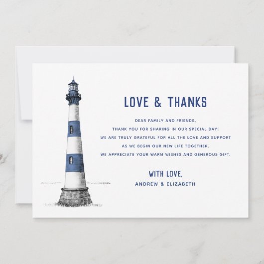 写真 & ライトハウス 感謝カード (裏面)