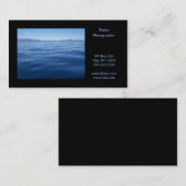 写真 ランドスケープ 横 ブラック 名刺 (正面/裏面)