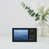 写真 ランドスケープ 横 ブラック 名刺 (スタンド正面)