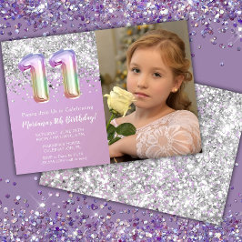 写真 レインボースパークル 11歳の誕生日 招待状
