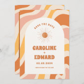 写真 レインボー ウェーブィー グルーヴィー セーブ・ザ・デート QRコード (正面/裏面)