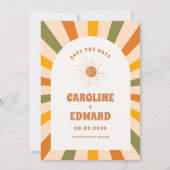 写真 レインボー ウェーブ グルーヴィー セーブ・ザ・デート QRコード (正面)