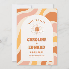 写真 レインボー ウェーブ グルーヴィー セーブ・ザ・デート QRコード