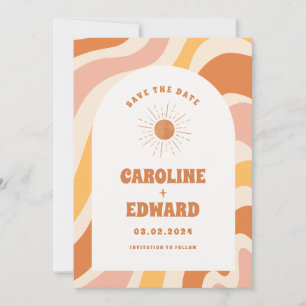 写真 レインボー ウェーブ グルーヴィー セーブ・ザ・デート QRコード