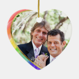 写真+レインボーLGBT Mr.ミスター・ウォーター・カラー セラミックオーナメント