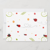 写真 レディバグ 1歳の誕生日 招待状 女の子 愛 (裏面)