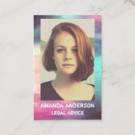 写真-ロゴのモダン背景 名刺