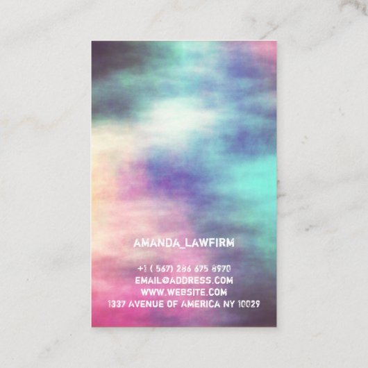 写真-ロゴのモダン背景 名刺 (裏面)