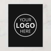 写真 ロゴ ビジネス マーケティング 黒 チラシ (裏面)